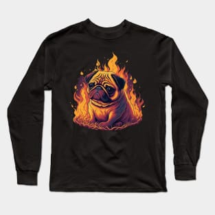 Fire pug Long Sleeve T-Shirt